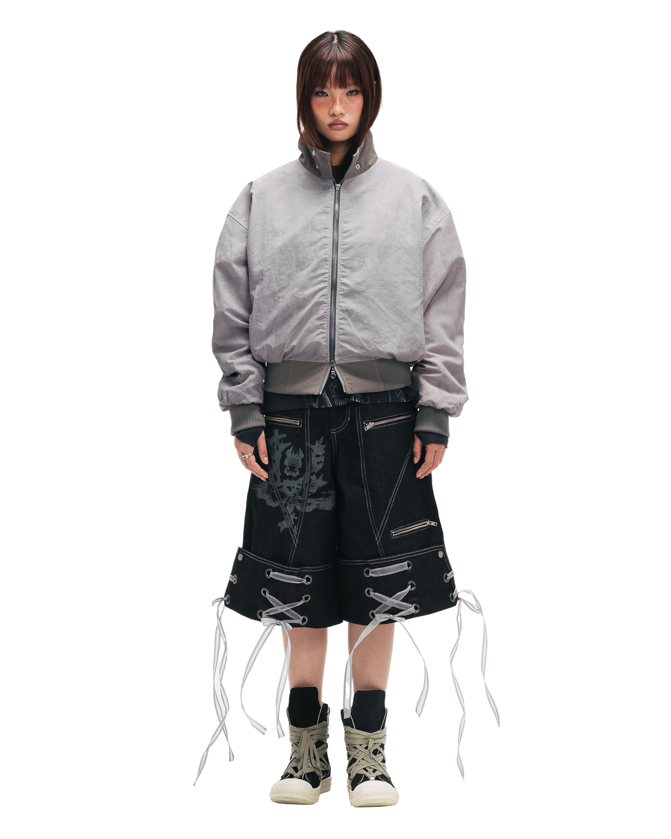 KYOSEI REVERSIBLE BOMBER JACKET - GREY