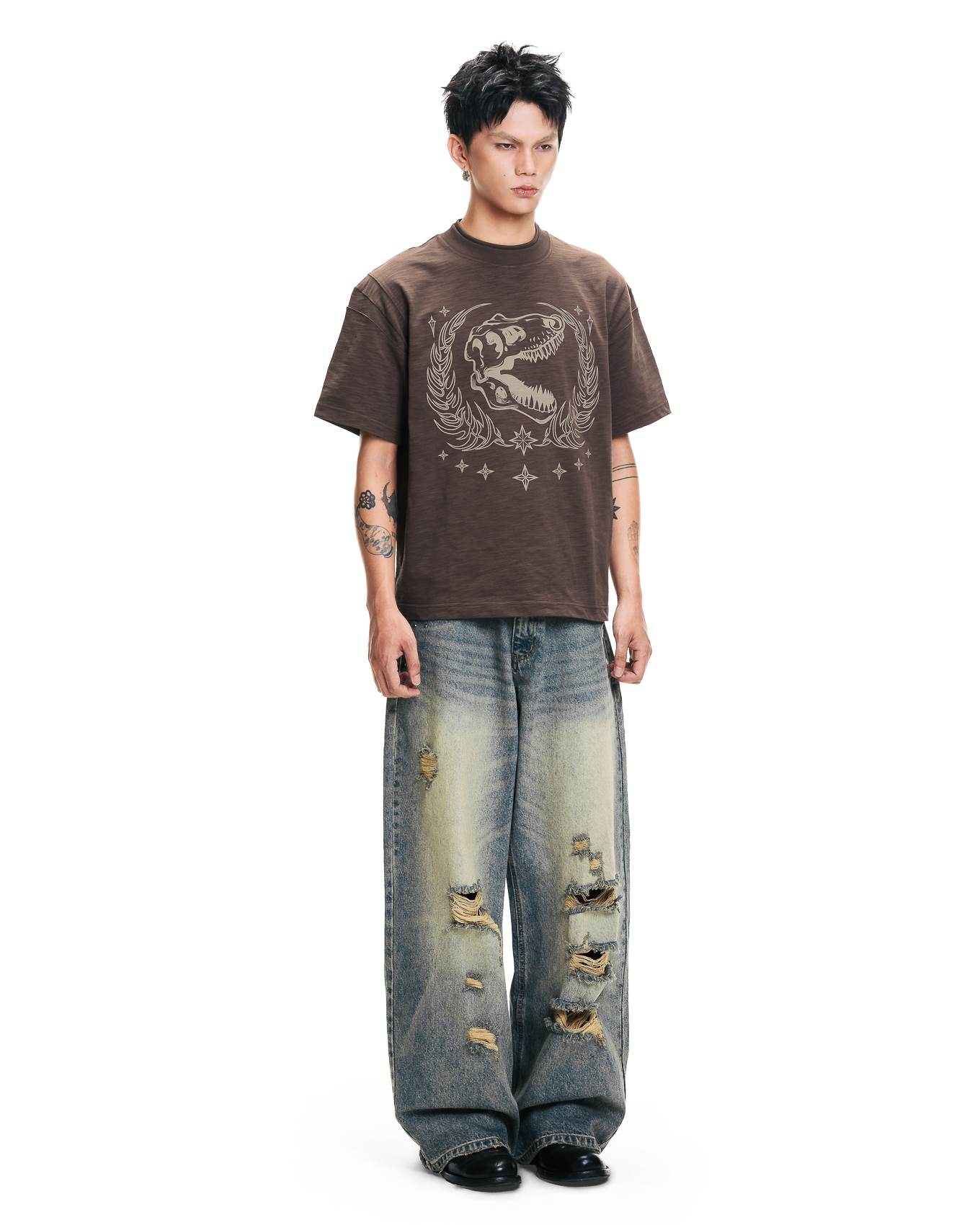 LAUREDX SLUB TEE - COFFEE