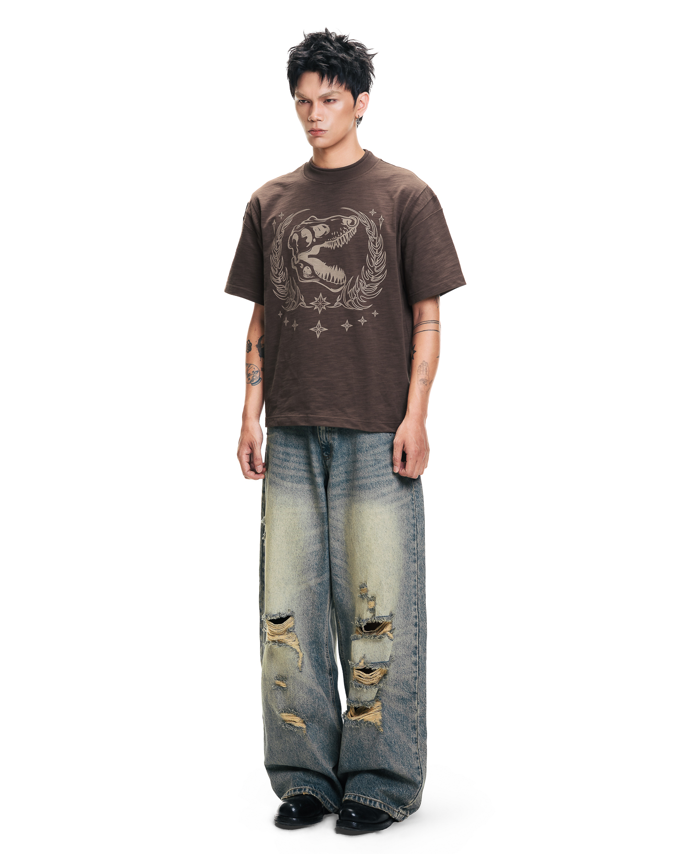LAUREDX SLUB TEE - COFFEE