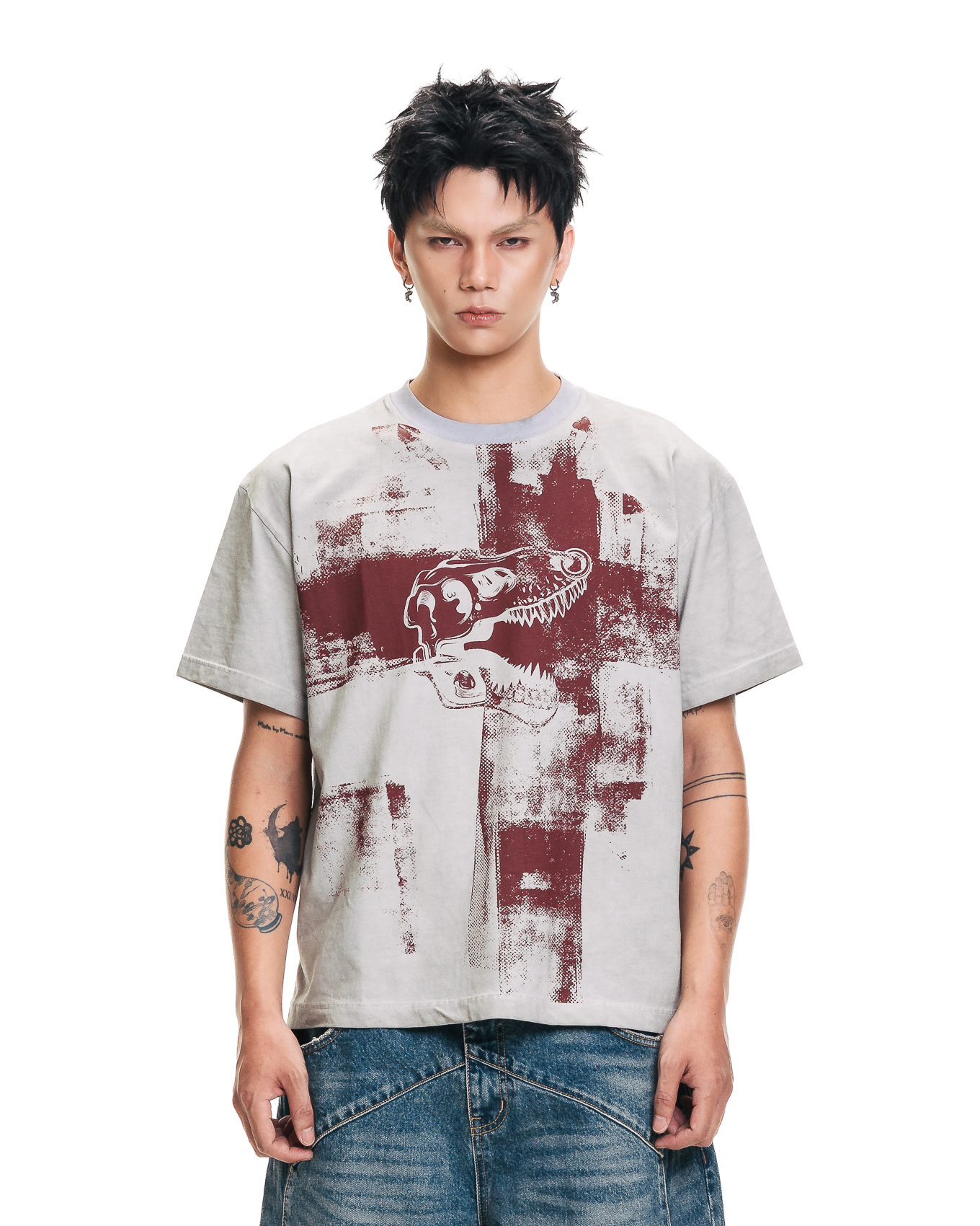 LIMEDX BOXY TEE - LIGHT GREY