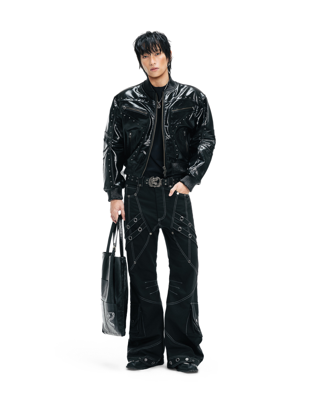 LINKEDX FLARE PANTS - BLACK