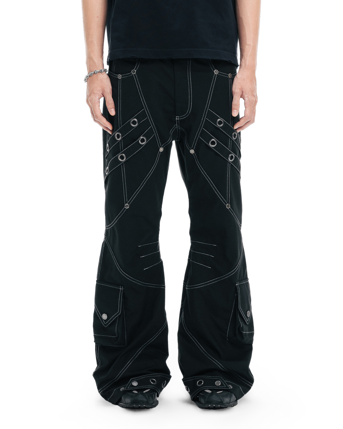 LINKEDX FLARE PANTS - BLACK