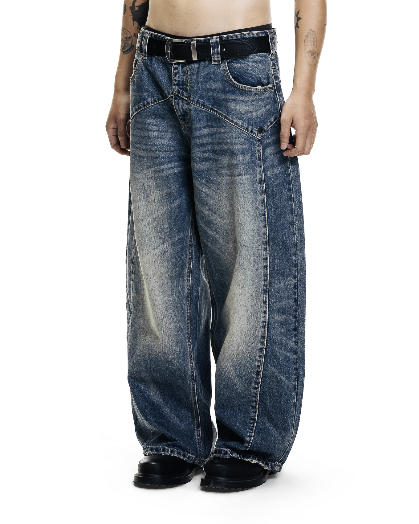 OGBEDX WASHED JEANS - BLUE