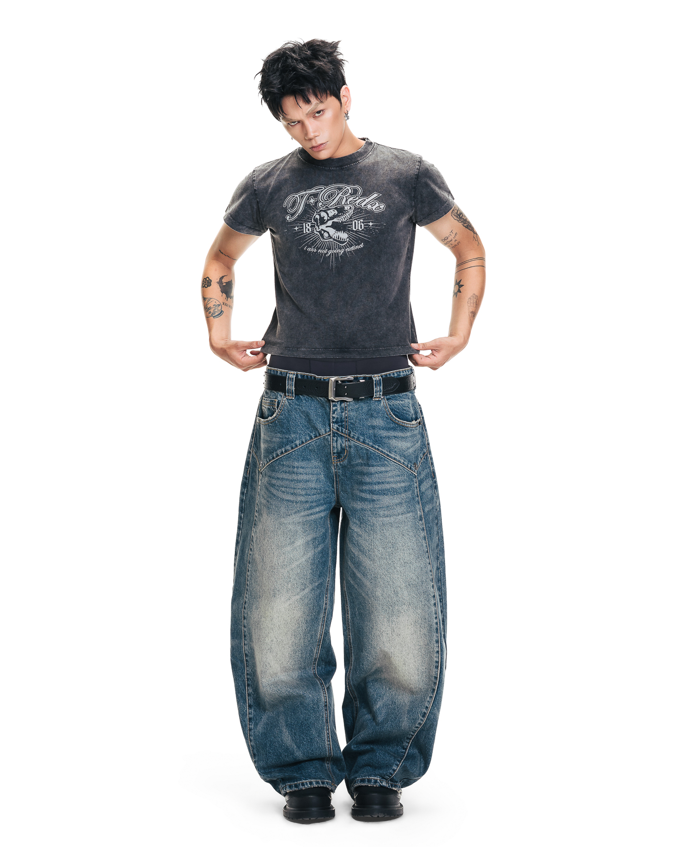 OGBEDX WASHED JEANS - BLUE
