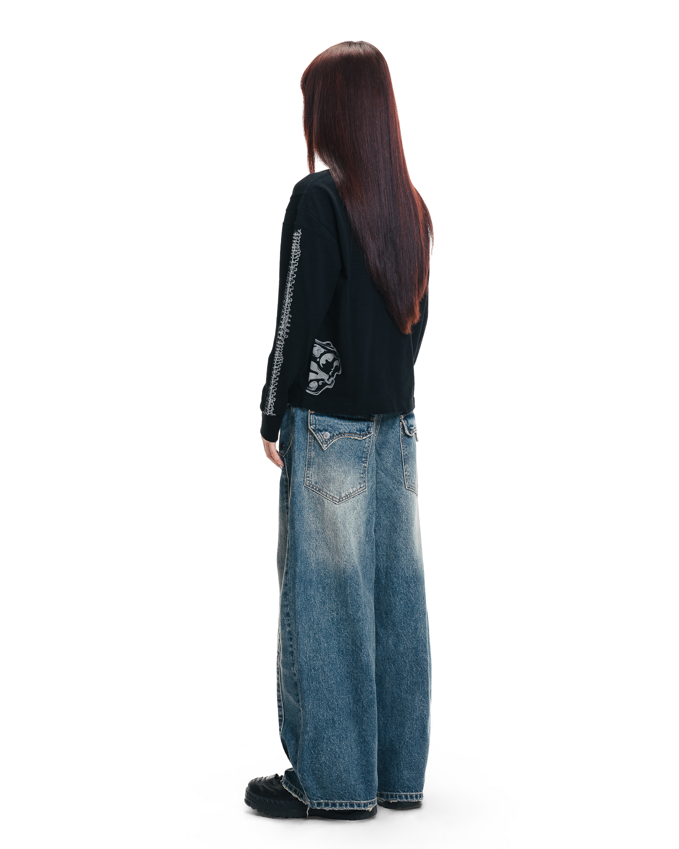 OGBEDX WASHED JEANS - BLUE