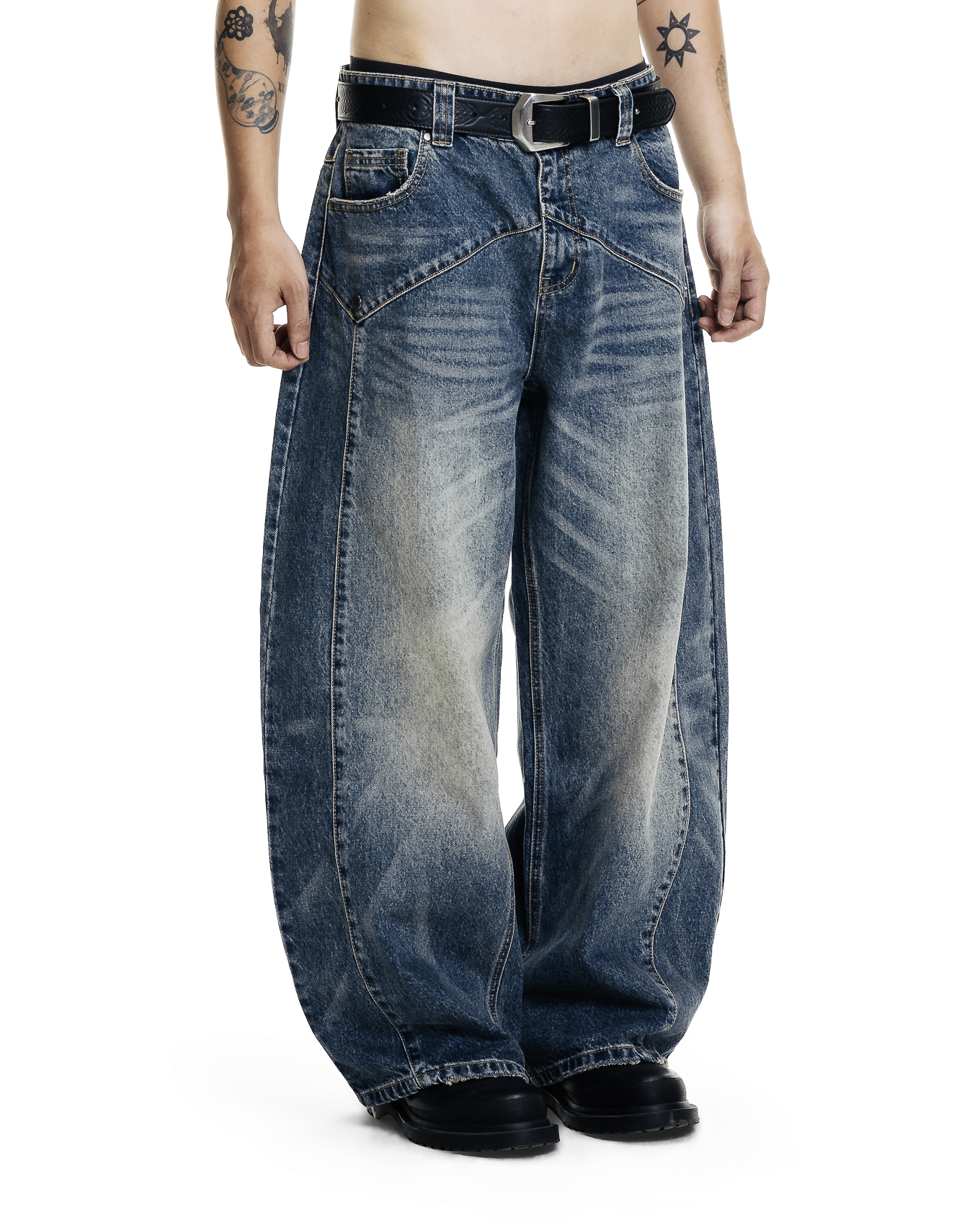 OGBEDX WASHED JEANS - BLUE