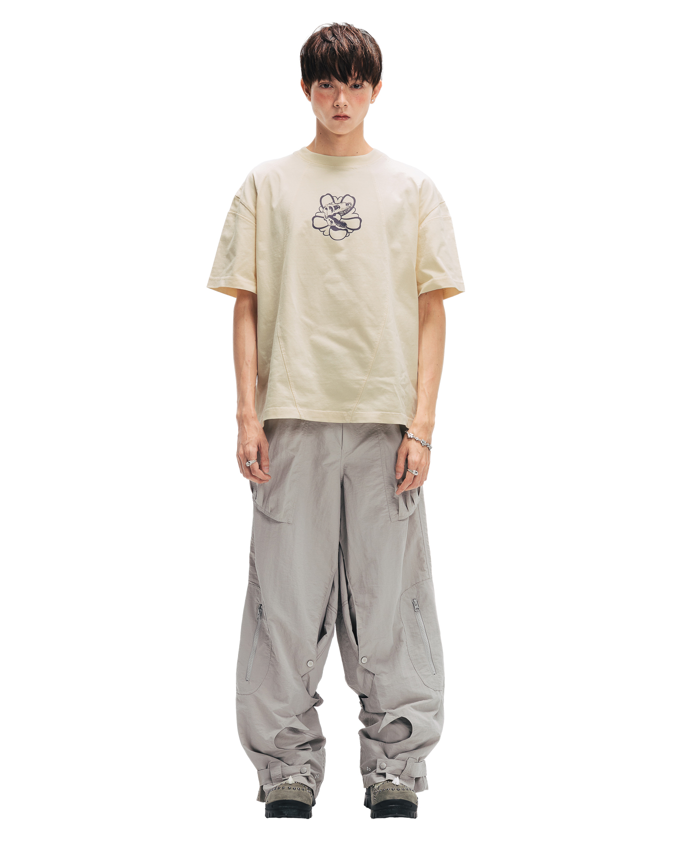 RENKEI REGULAR T-SHIRT - CREAM