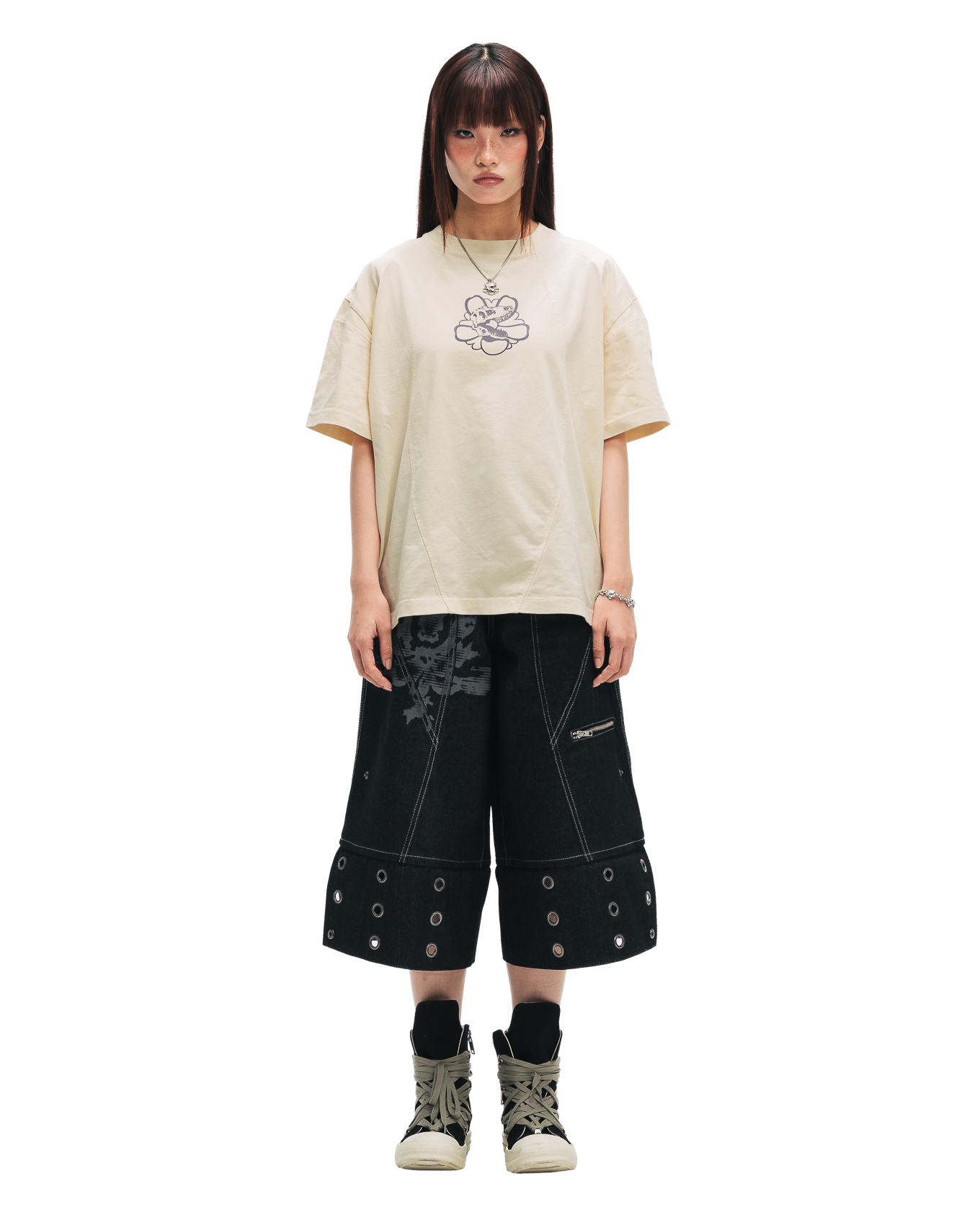 RENKEI REGULAR T-SHIRT - CREAM