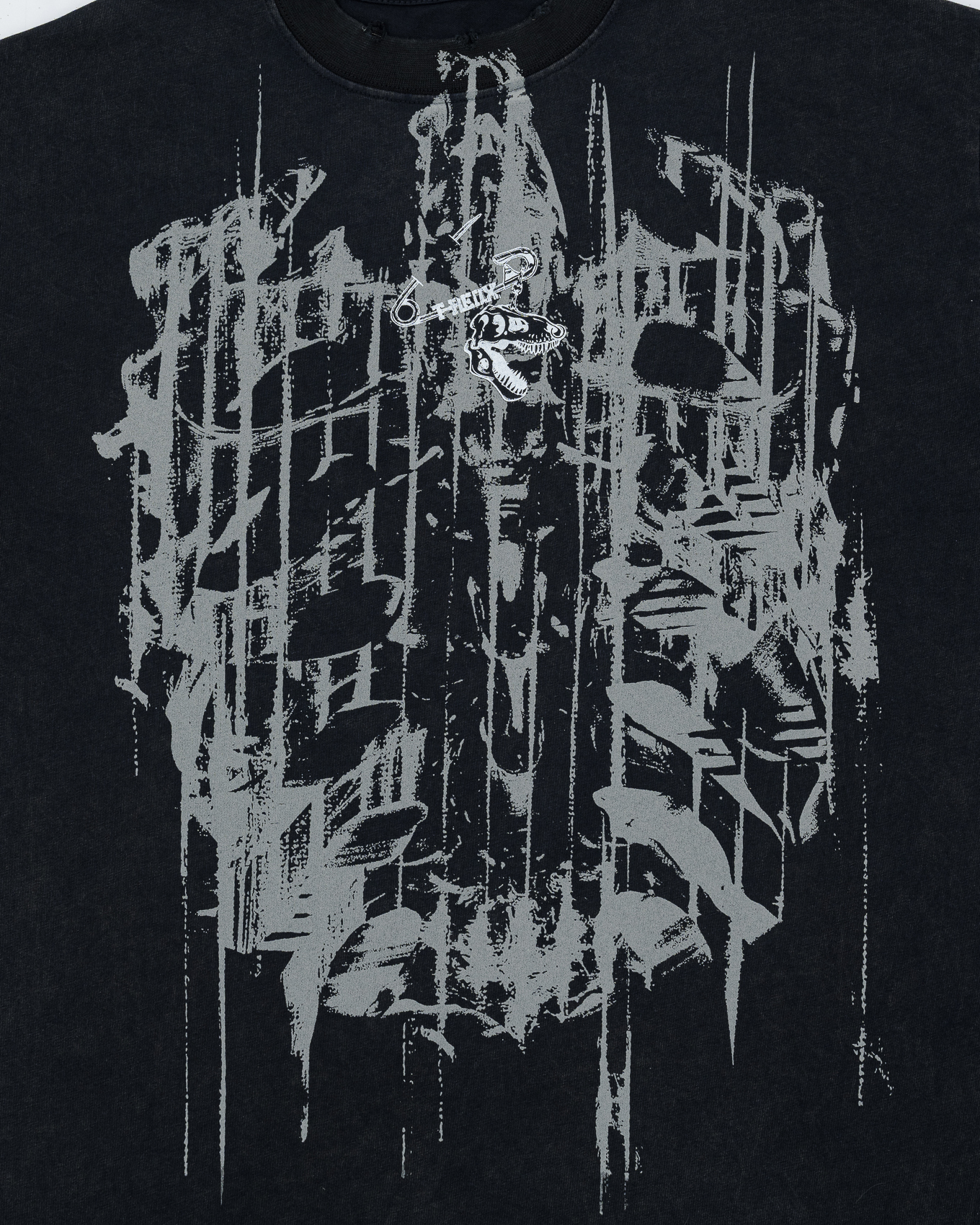 SAFEDX-T PIN WASHED TEE - BLACK