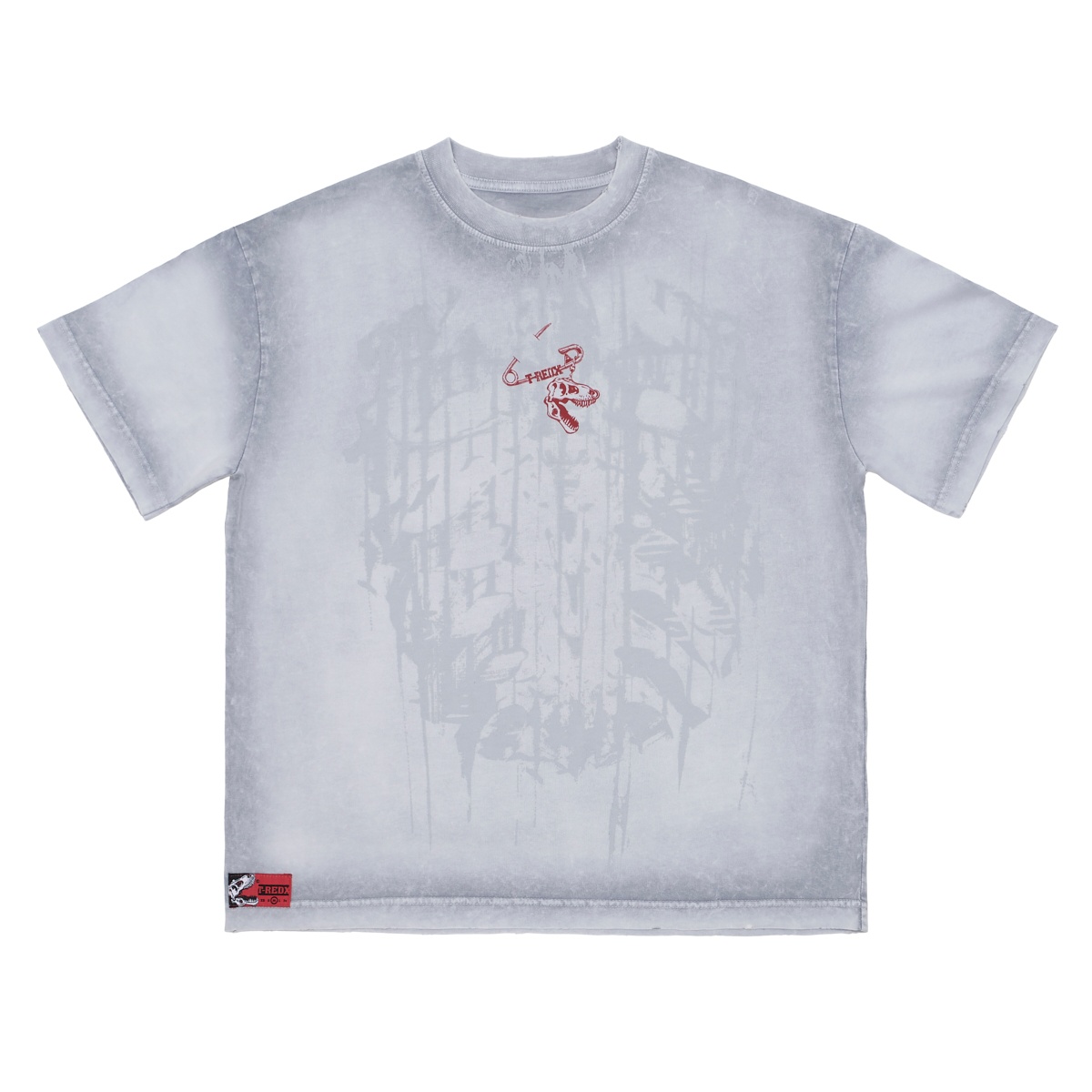 SAFEDX-T PIN WASHED TEE - WHITE ASH