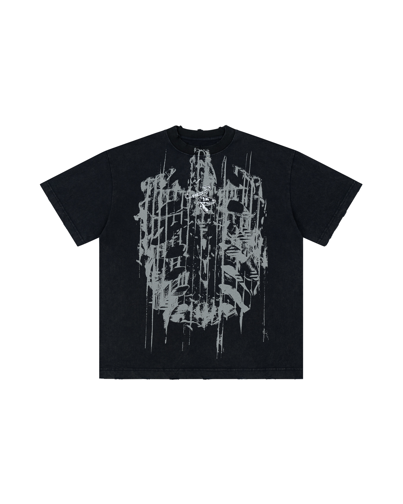SAFEDX-T PIN WASHED TEE - BLACK