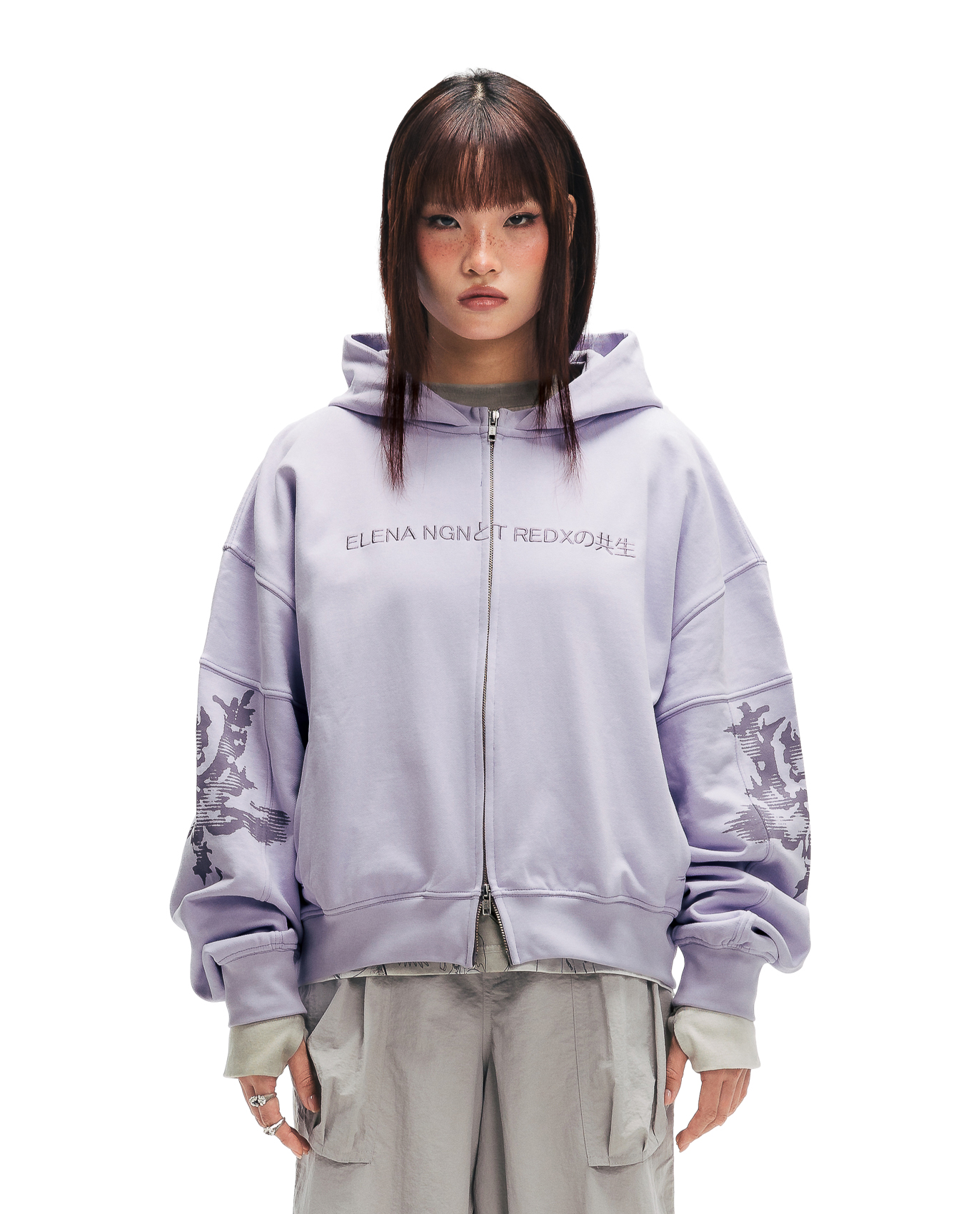 SAKUSHI ZIPPED HOODIE