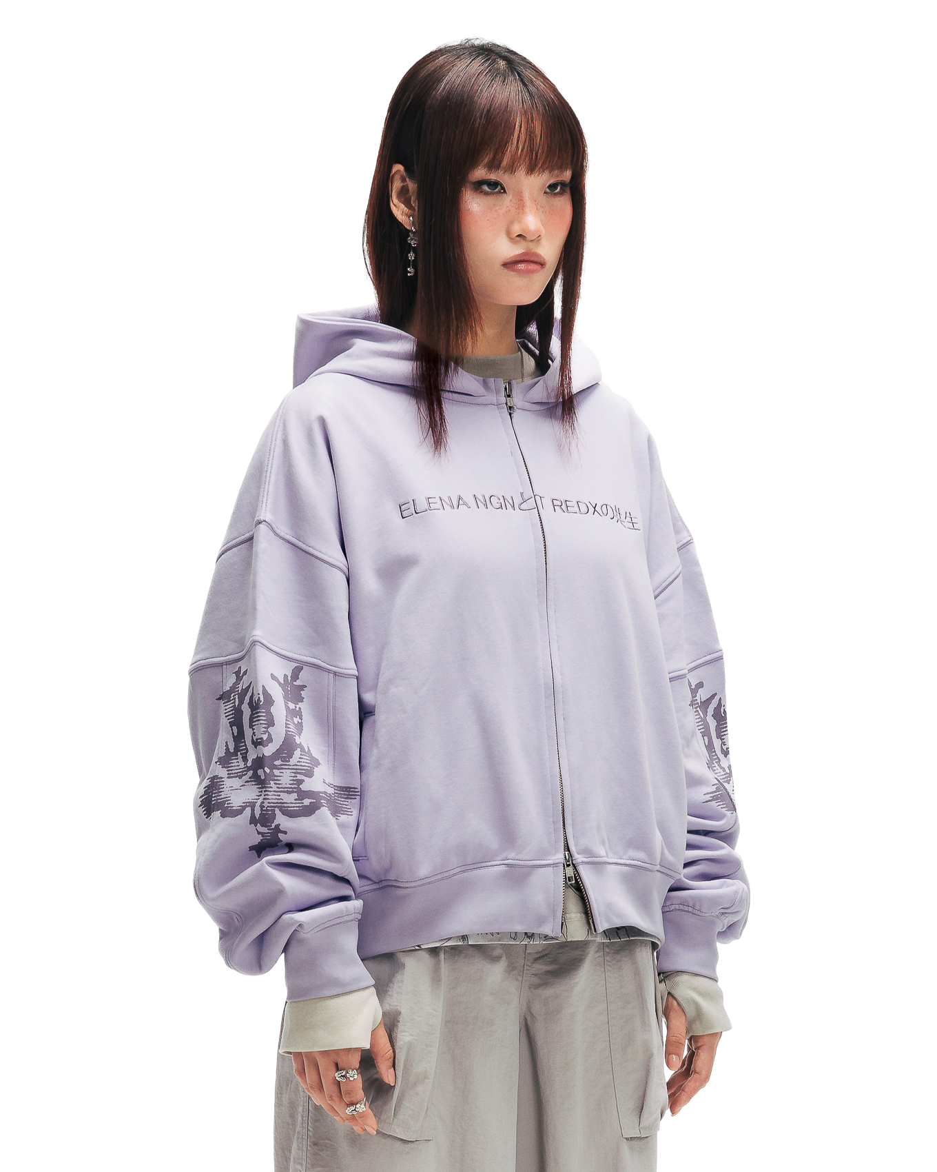 SAKUSHI ZIPPED HOODIE