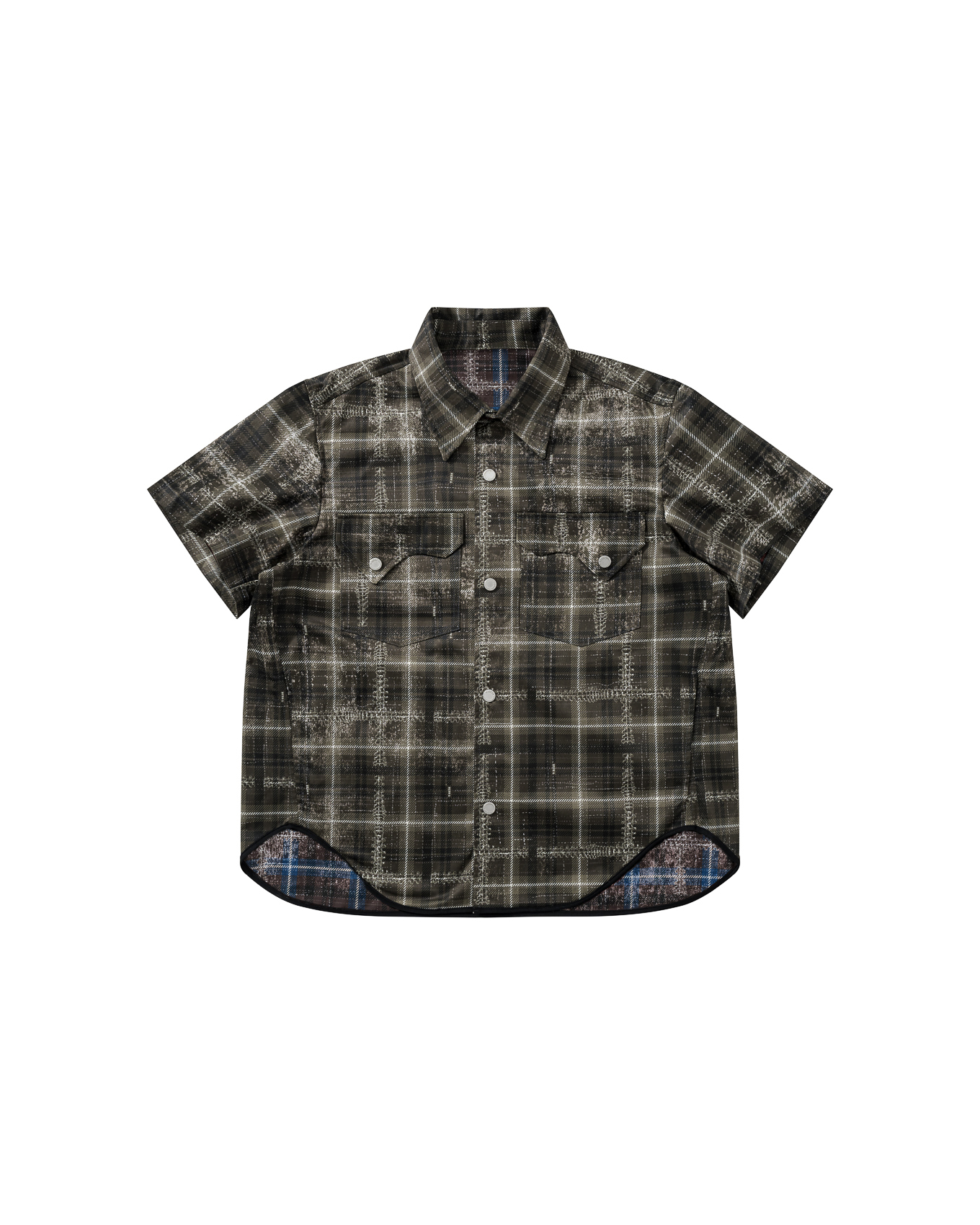 SL-DAZZLEDX REVERSIBLE SHIRT - OLIVE / BLUE