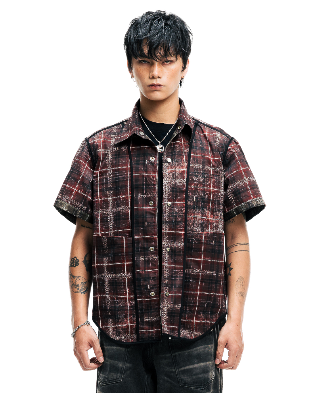 SL-DAZZLEDX REVERSIBLE SHIRT - OLIVE/ RED