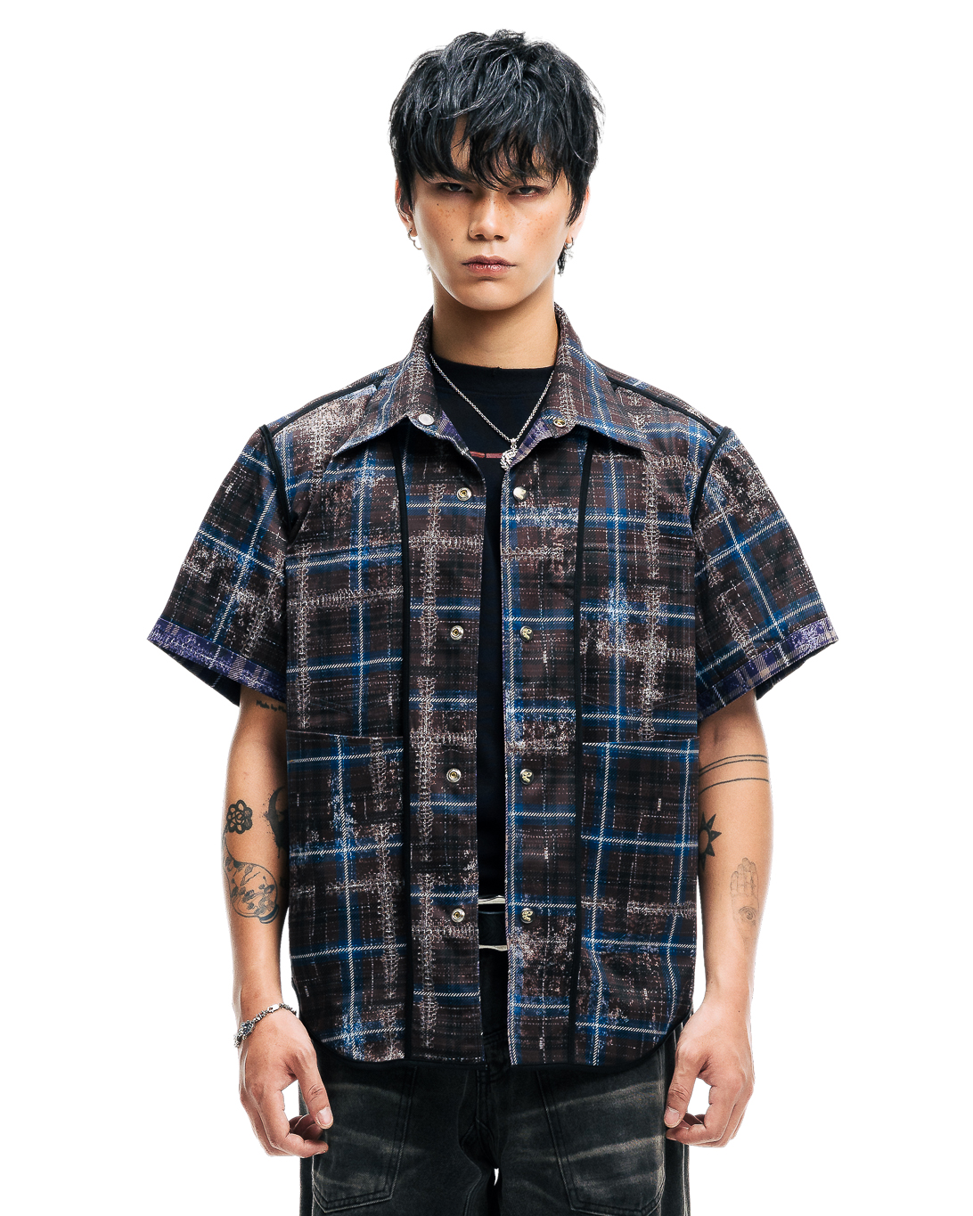 SL-DAZZLEDX REVERSIBLE SHIRT - PURPLE / BLUE