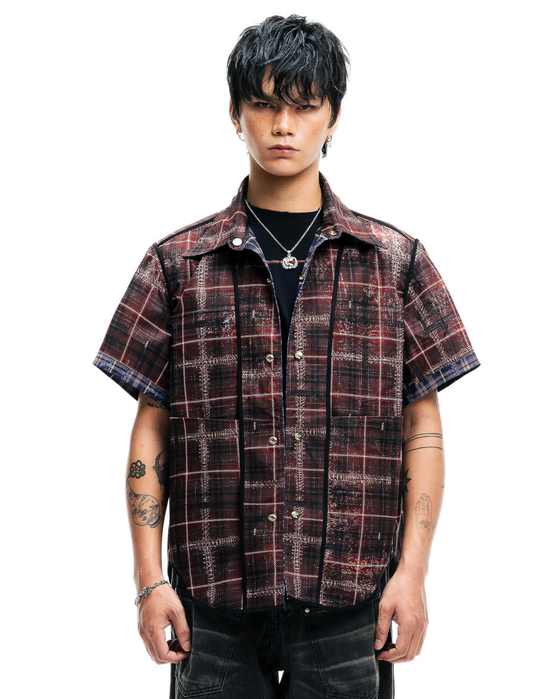 SL-DAZZLEDX REVERSIBLE SHIRT - PURPLE / RED