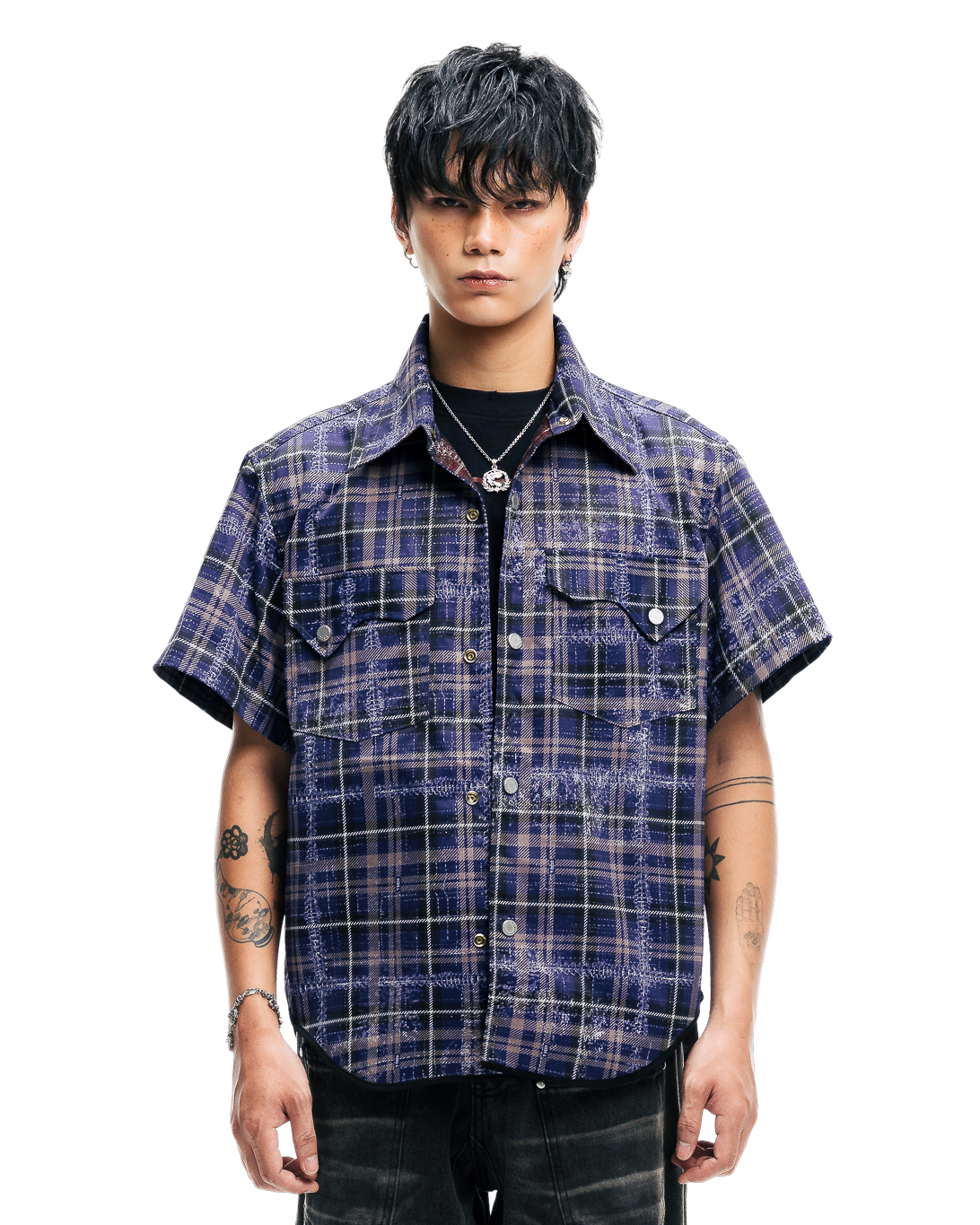 SL-DAZZLEDX REVERSIBLE SHIRT - PURPLE / RED