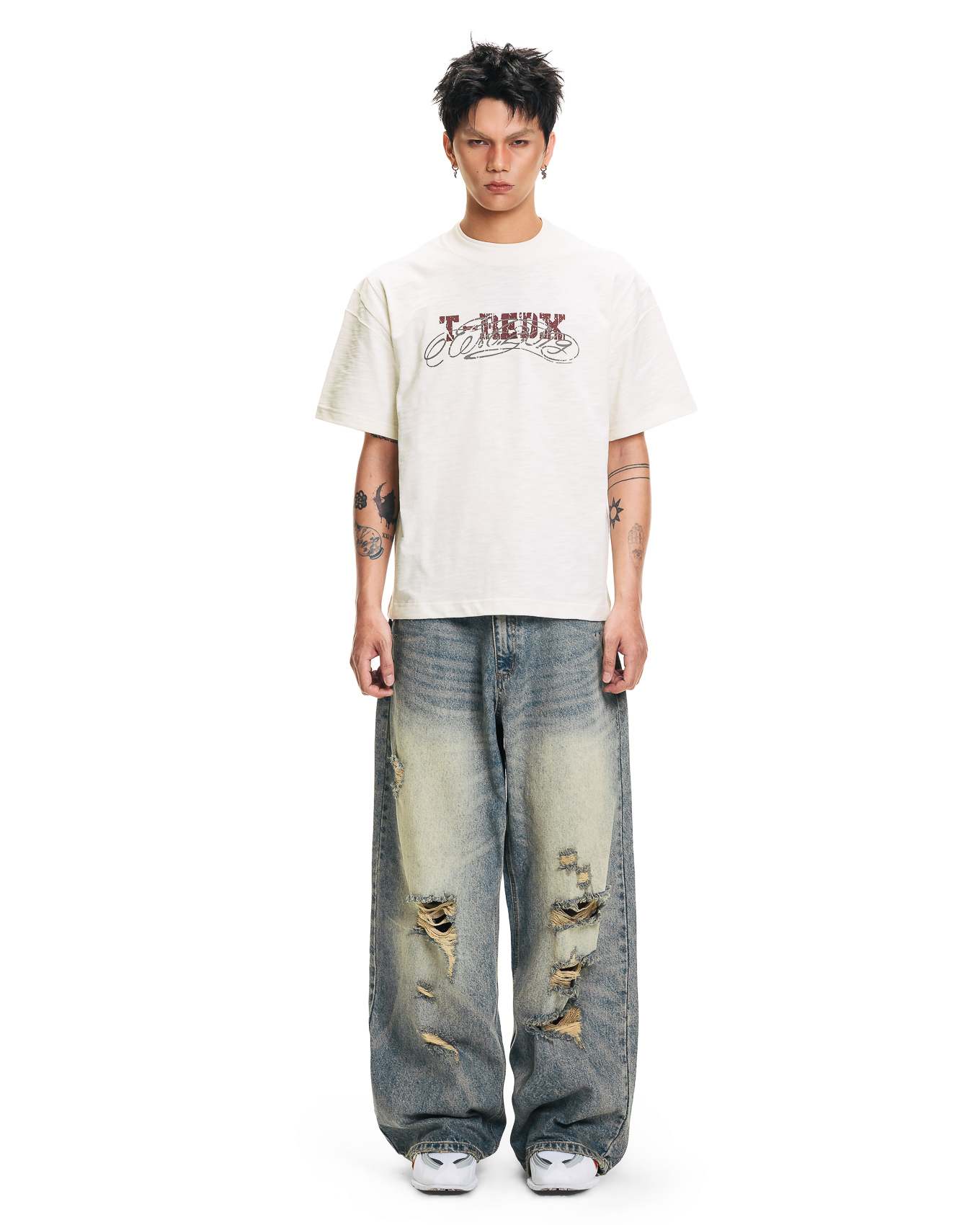 TYPEDX SLUB TEE - CREAM