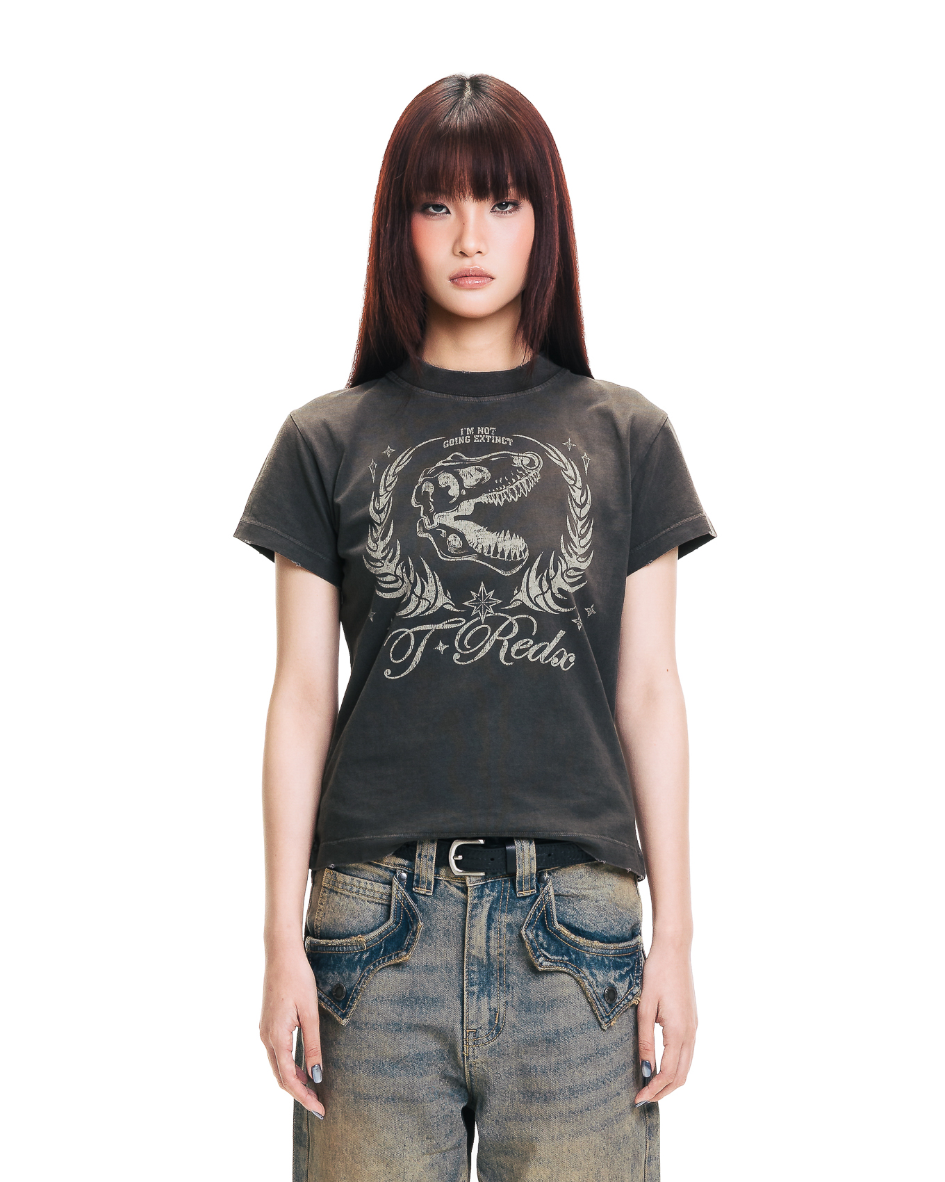 ULNEDX WASH FITTED TEE - MOCHA