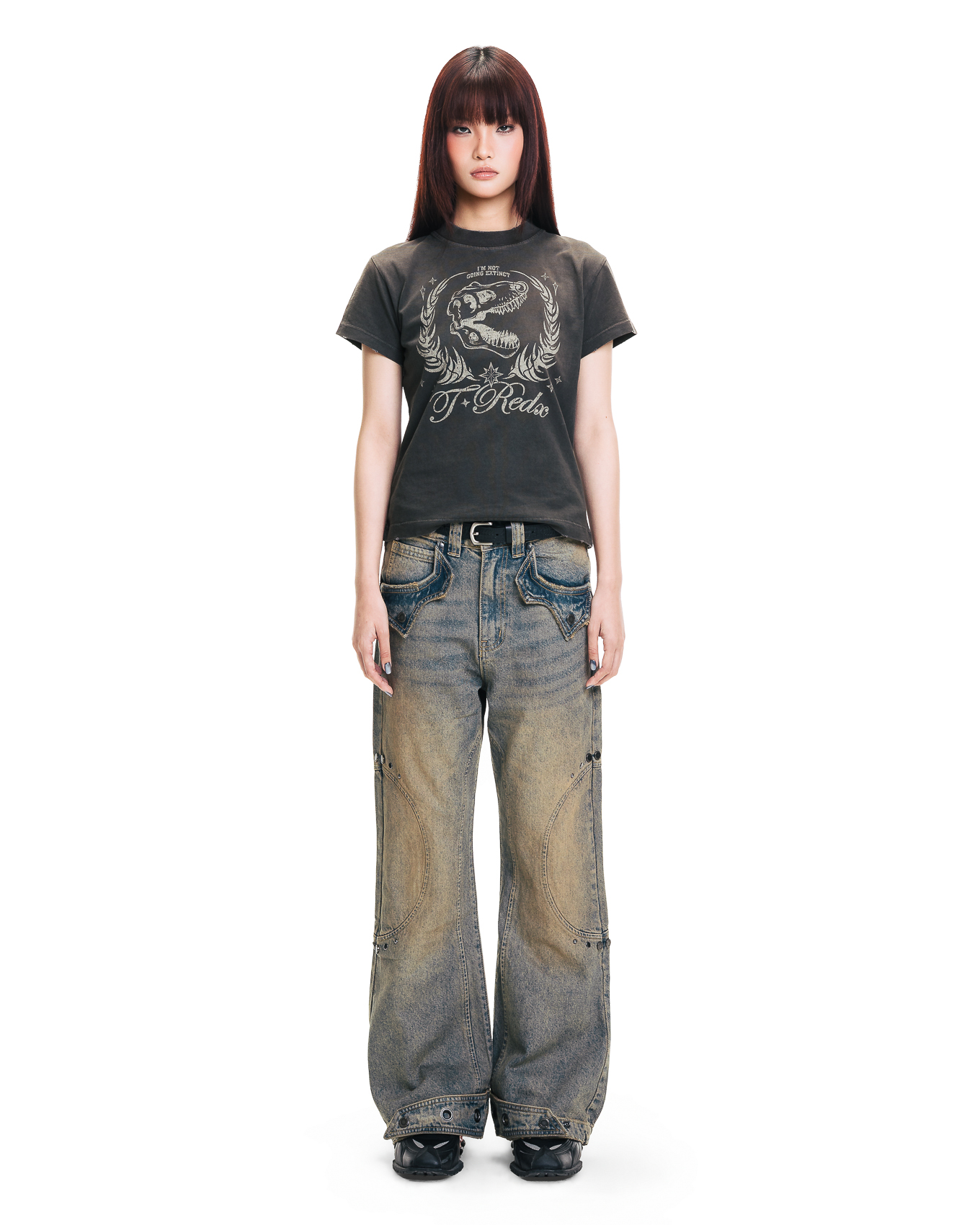ULNEDX WASH FITTED TEE - MOCHA