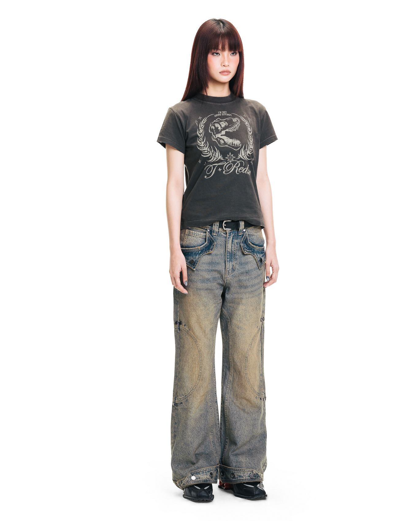 ULNEDX WASH FITTED TEE - MOCHA