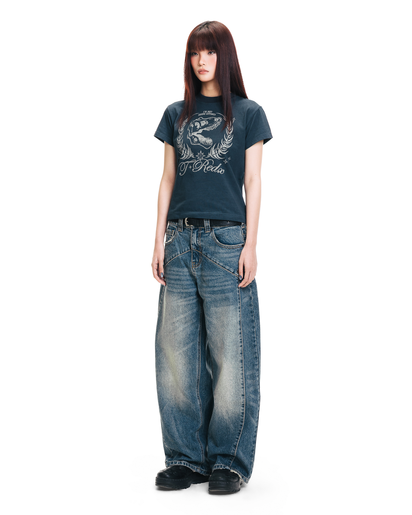 ULNEDX WASH FITTED TEE - NAVY