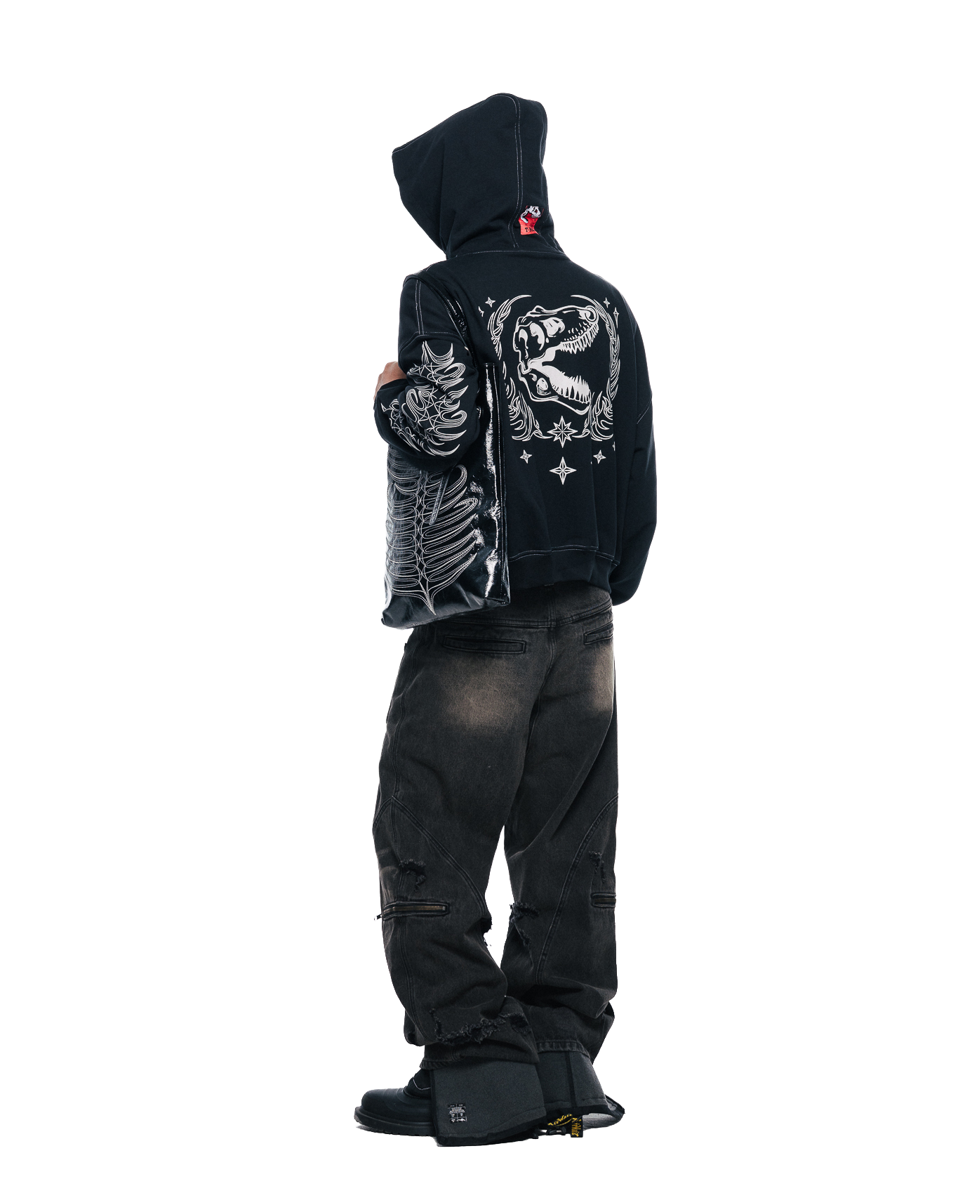 ULNEDX ZIPPED HOODIE - BLACK