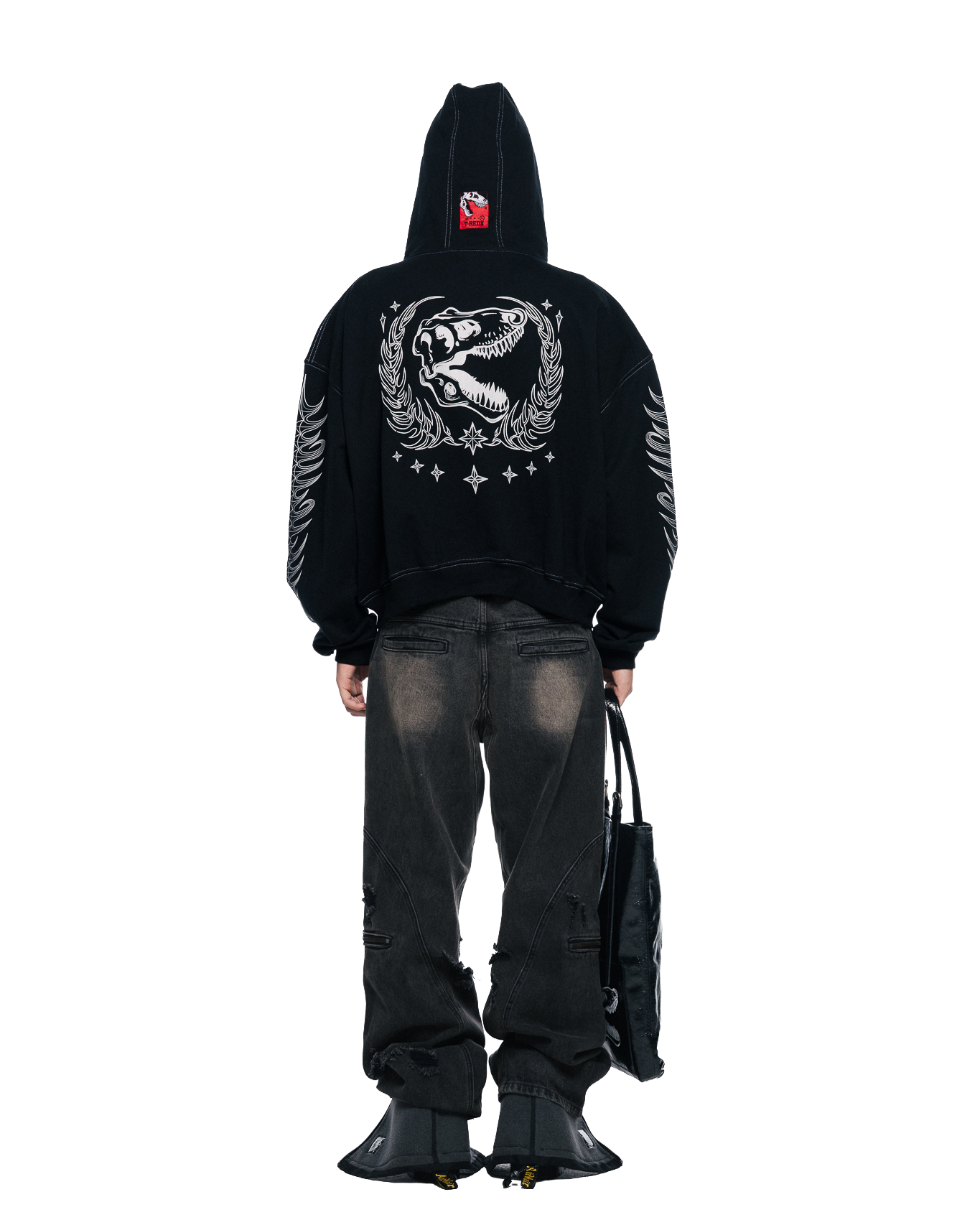 ULNEDX ZIPPED HOODIE - BLACK