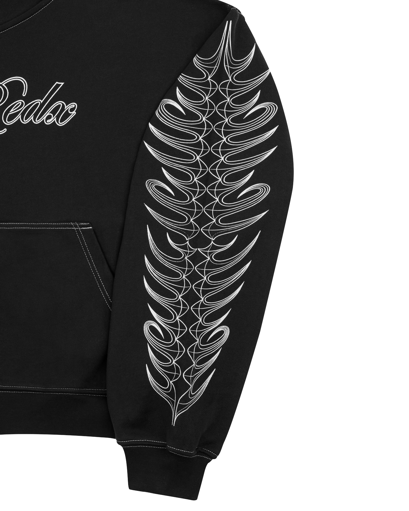 ULNEDX ZIPPED HOODIE - BLACK