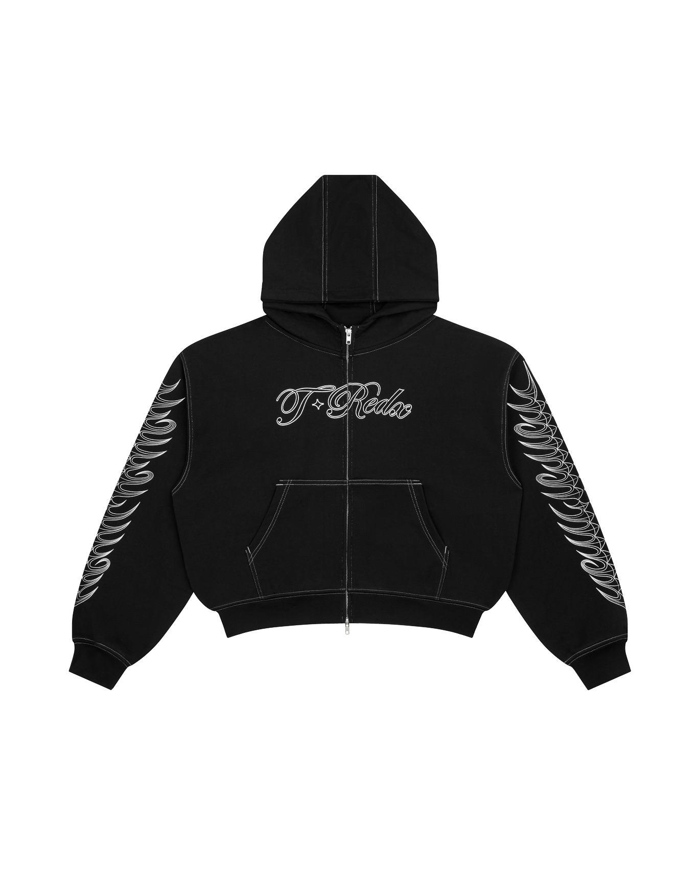 ULNEDX ZIPPED HOODIE - BLACK
