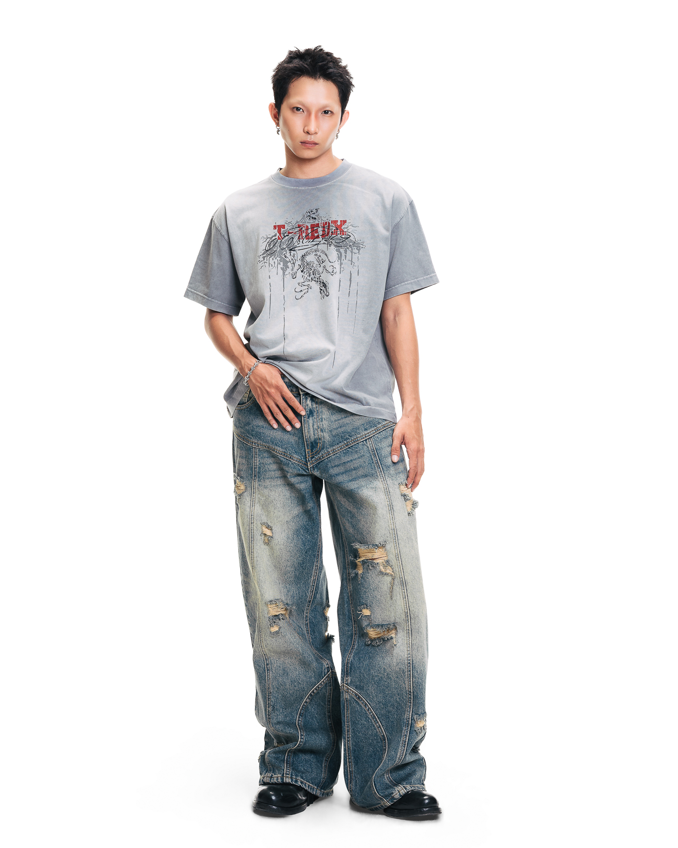 UNDEREDX WASHED TEE - DARK GREY