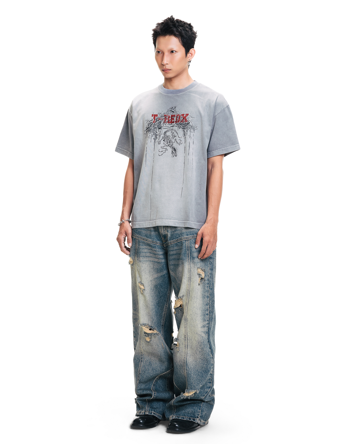 UNDEREDX WASHED TEE - DARK GREY