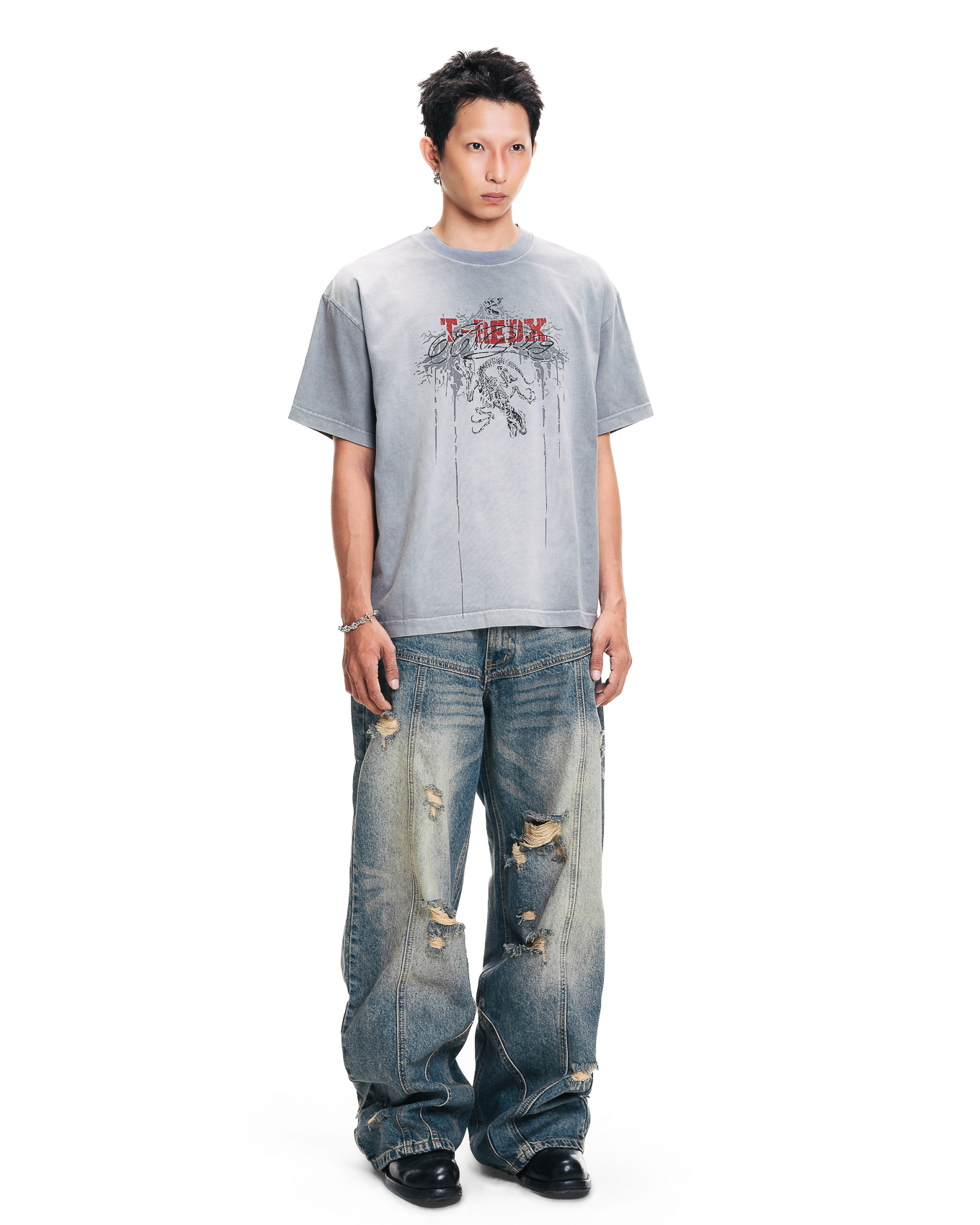 UNDEREDX WASHED TEE - DARK GREY
