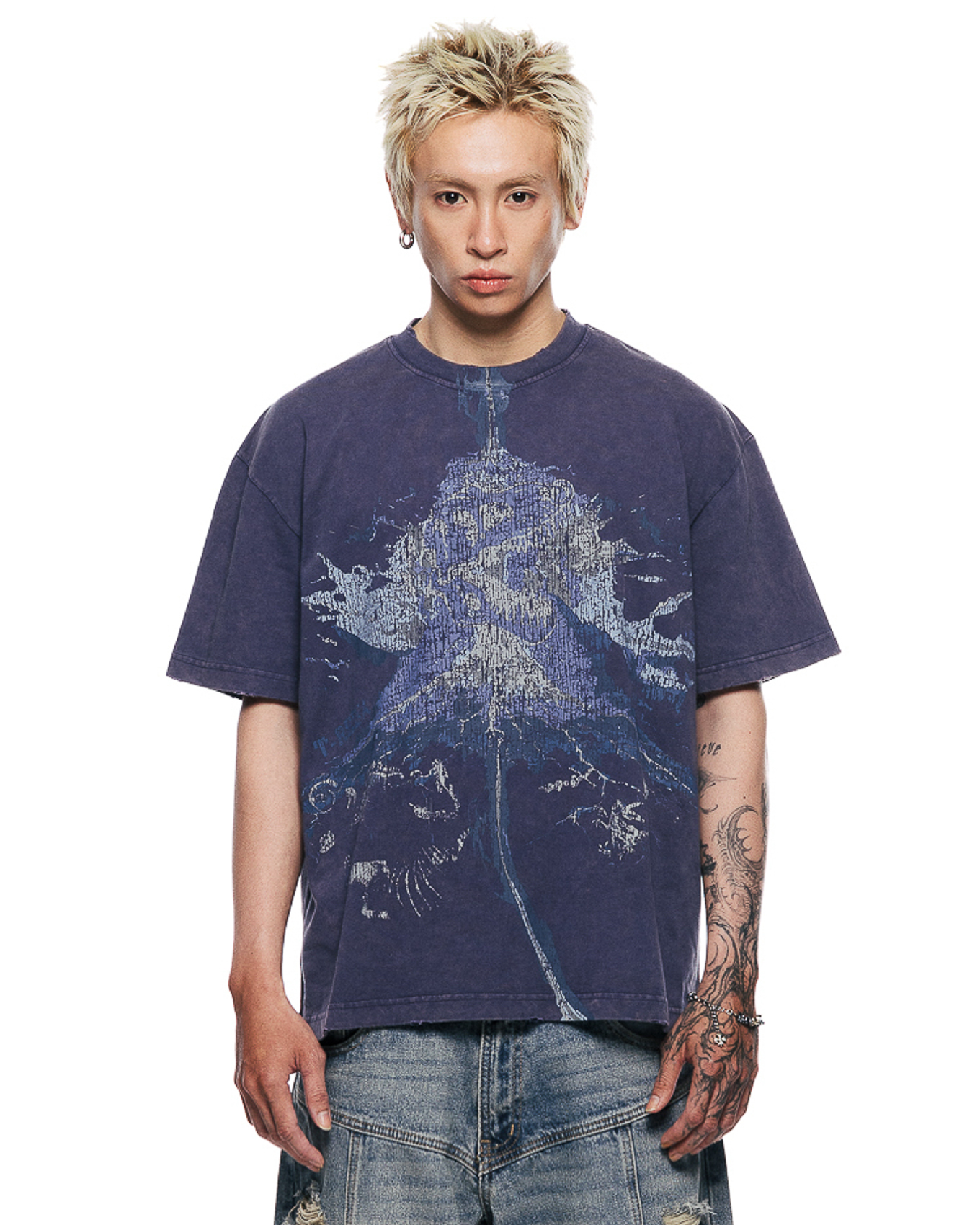 VOLCANOEDX WASHED TEE - Purple