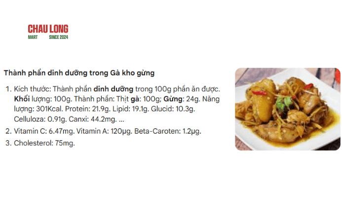 gà kho gừng