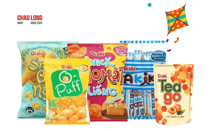 Snack Oishi – Quà Vặt Ngon Miệng, An Toàn Cho Bé Yêu – Mua Ngay Tại Châu Long Mart