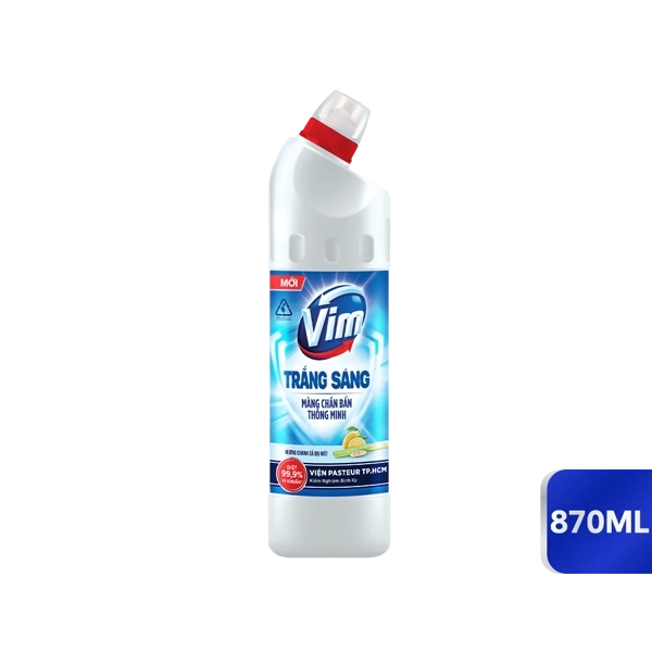 Nước Tẩy Bồn Cầu Vim Trắng Sáng Hương Chanh Sả 870ml