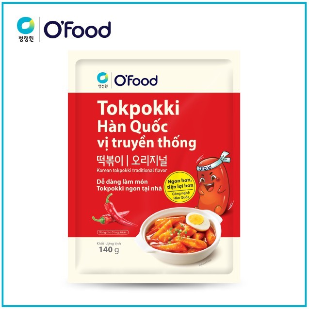 Tokpokki Hàn Quốc vị truyền thống O'Food 140g