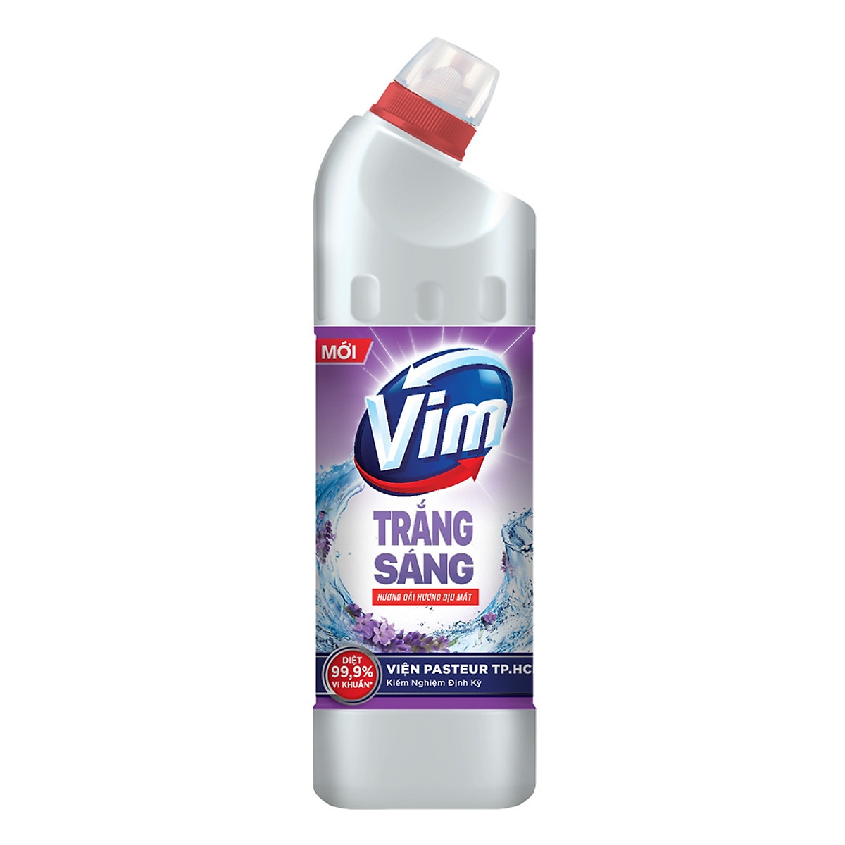 Nước Tẩy Bồn Cầu Vim Trắng Sáng Than Hoạt Tính & Hương Lavender 870ml.