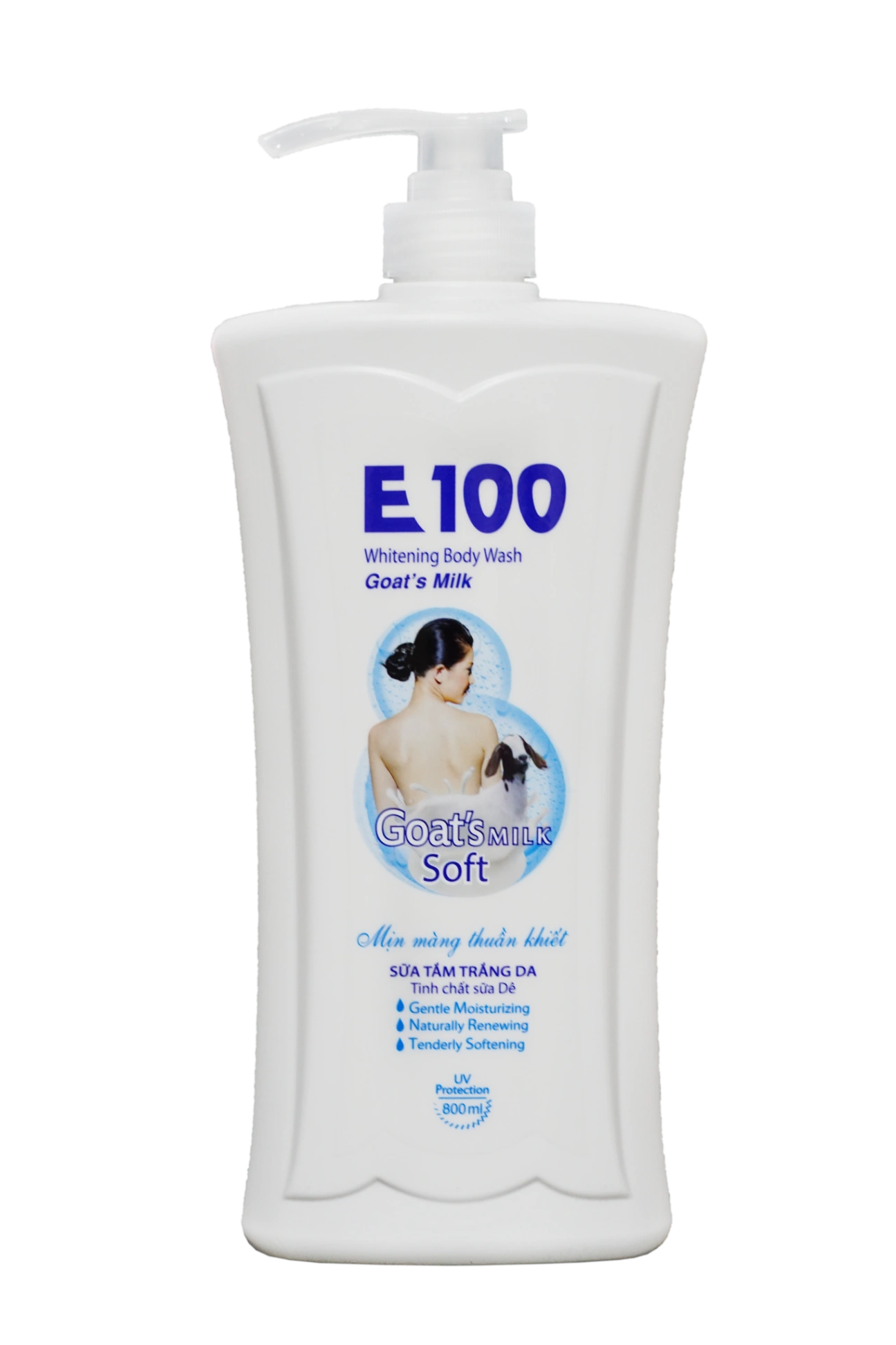 Sữa Tắm E100 Tinh Chất Sữa Dê 800ml ( Trắng)