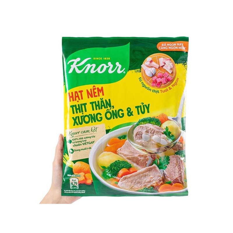 Knorr Hạt Nêm Thịt Gói 400g + Knorr thịt 136g