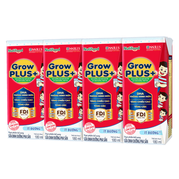 SBPS Nuti Grow Plus + ít đường 180ml