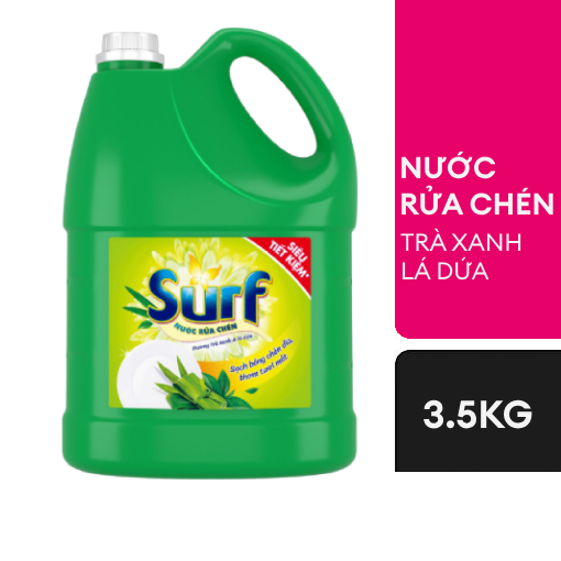 Nước Rửa Chén Surf Hương Lá dứa 3.4KG