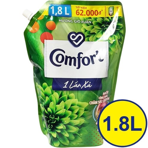 Nước xả vải Comfort Hương Gió Xuân Túi 1.8L