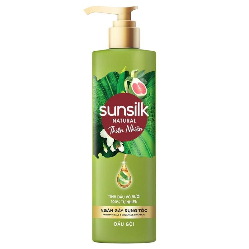 Dầu Gội Sunsilk Thiên Nhiên Ngăn Gãy Rụng Tóc 380ml (xanh)