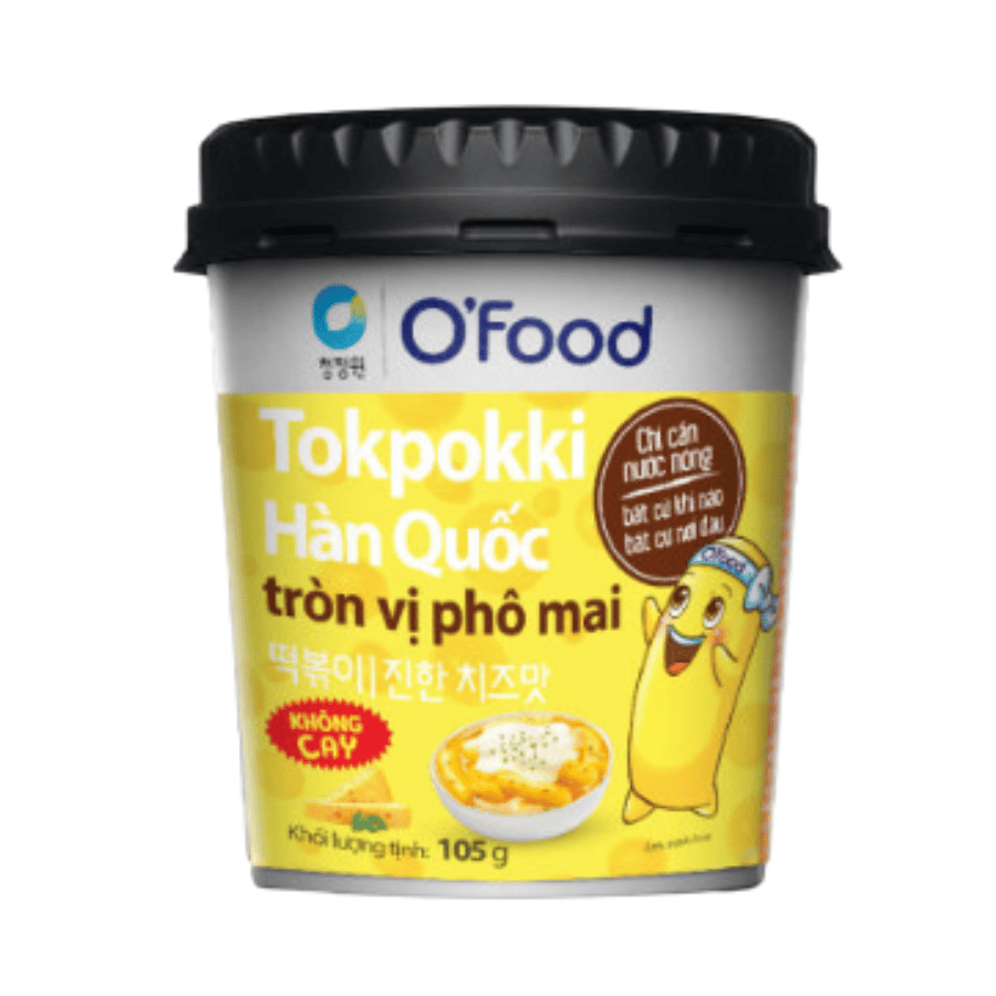 Bánh Gạo Tokpokki Hàn Quốc Phô Mai Không Cay Hũ 105g