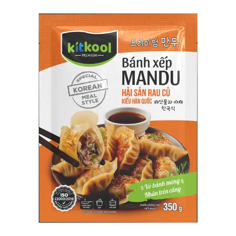 Bánh Mandu Hải Sản Rau Củ Kitkook Gói 350G