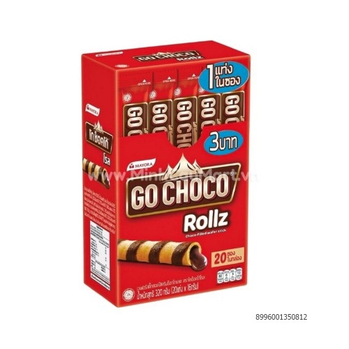 Bánh Quế Xốp Go Choco Rollz Socola Hộp 250G
