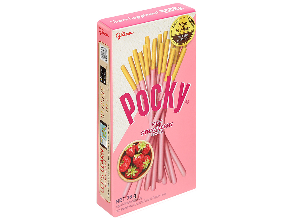 Bánh que Glico Pocky Vị Dâu 38G